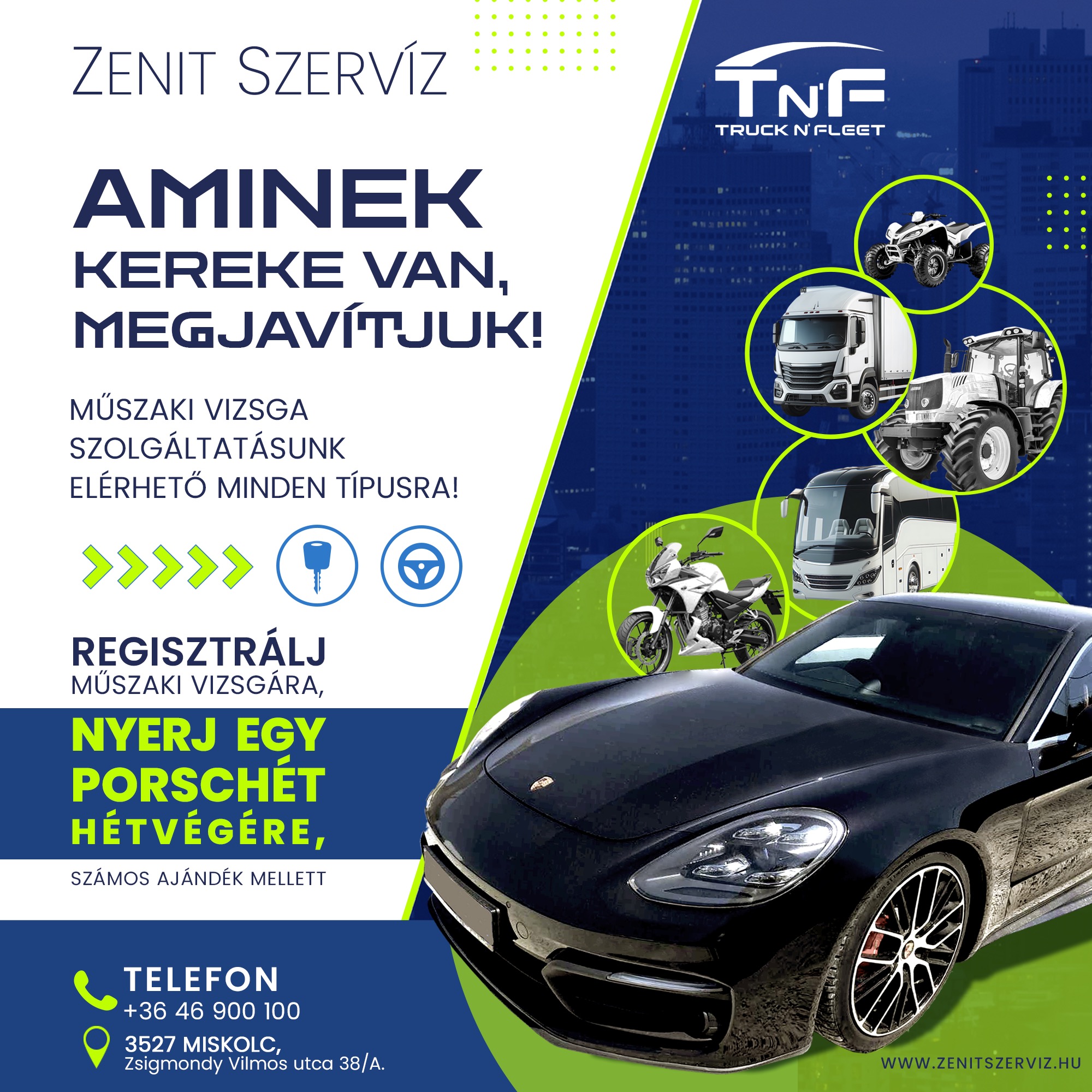 Zenit Szerviz - Aminek kereke van, megjavítjuk!